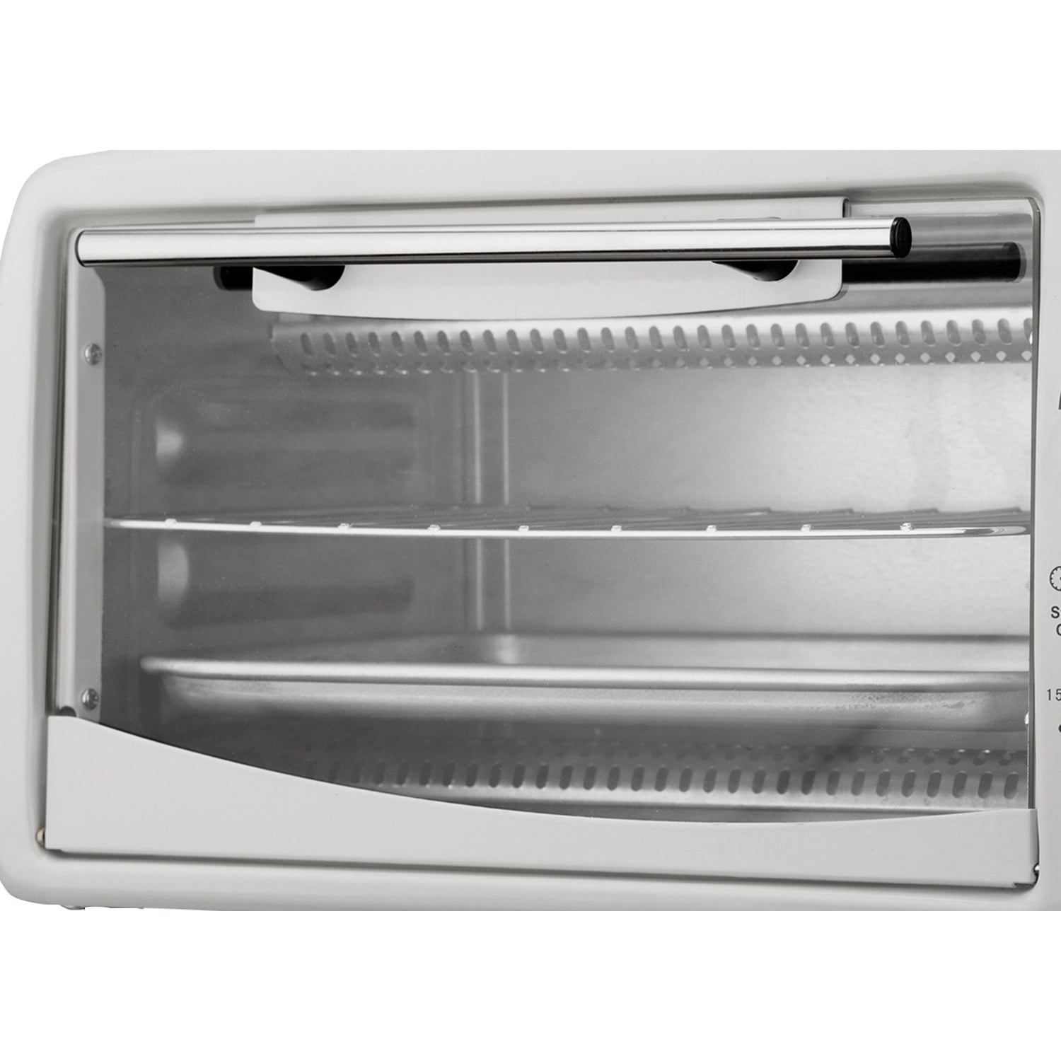 Brentwood TS-345W Stainless Steel 4 Slice Toaster Oven, White