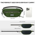 thumbnail image 3 of WATERFLY Unisex Anti Theft RFID Blocking Hiking Running Nylon Fanny Pack Waist Bag,Army Green, 3 of 7