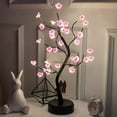 thumbnail image 3 of FloreceBien Lámpara de mesa con árbol de bonsái y 35 luces LED de cerezo, lámpara de árbol artificial para bricolaje, alimentada por USB o batería, para dormitorio, escritorio, fiesta de Navidad,, 3 of 5