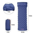 thumbnail image 3 of TSV Camping Sleeping Pad, Extra Thick Inflatable Mat with Air Pillow for Backpacking Hiking Traveling, 74.8 x 23.6'' Blue, 3 of 6