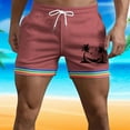 thumbnail image 2 of CONZONE Mens Casual Shorts Elastic Waist Summer Shorts for Men Hawaii Graphic Y2K Lightweight Loose Fit Vacation Beach Shorts With Pockets, 2 of 4