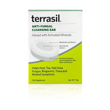 Terrasil® Antifungal Medicated Cleansing Bar Soap with All-Natural Activated Minerals® (75gm (Best Natural Antifungal For Skin)