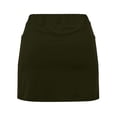 thumbnail image 6 of Endives Women's Shorts Pants Solid Mid Waist Culottes Short Skirts Skinny Pants With Pocket, 6 of 6