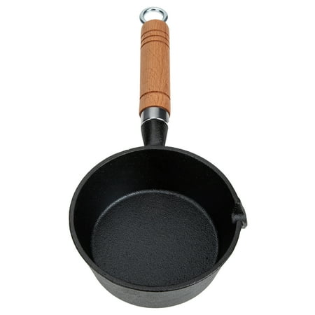 

OUNONA Iron Cast Pot Pan Butter Small Warmer Mini Skillet Meltingsauce Indoor Kit Basting Saucepan Cookware Frying Pancake Non