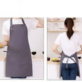 thumbnail image 6 of Clearance! Apron for Men Women with Adjustable Straps and Large Pockets Canvas Cotton Cooking Kitchen Bib Aprons Grey 1 Canvas Apron, 6 of 7