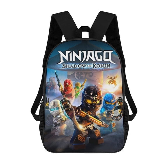 17 Inch Casual Shoulder Bookbag, Ninjago Backpack Knapsack Travel Bag Outdoor Hiking Hiking