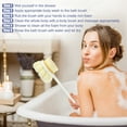 thumbnail image 6 of Unique Bargains Back Scrubber Double-sided Long Handle Bath Brush Handle Brush for Bath Shower 14.17"x3.54"x2.56" White, 6 of 7