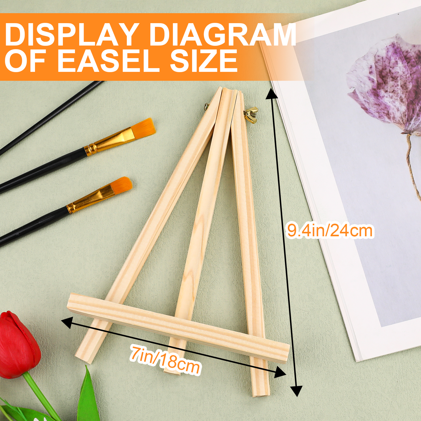 DIYMAG 4-Pack 9 Inch Wood Tabletop Easels photo 6