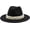 Black, variant on Black Fedora Hats for Women Panama Hat with Band Wide Brim Felt Hat Classic Trilby Hat