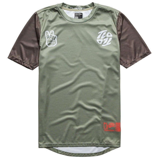 Camiseta Troy Lee Designs FLOWLINE SS Jersey Flipped Olive SM