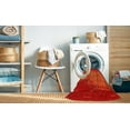 thumbnail image 2 of Ahgly Company Machine Washable Indoor Round Contemporary Orange Red Area Rugs, 7' Round, 2 of 7