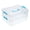 Blue, variant on 2 Layer Black Stack & Carry Plastic Storage Box with Handle, Multipurpose Portable Organizer for Stationery Sewing Crafts Jewelry Beauty Supplies