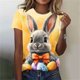 thumbnail image 2 of Camisas de Manga Larga para las Mujeres Suelto Ajuste Impreso Verano Sexy Cuello Redondo Superior, Poliéster Regular, 2 of 5