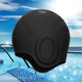 thumbnail image 1 of Sombrero de natación de silicona para el cabello rgo, protección para los oídos, sombrero de natación para mujeres y hombres, mantiene el cabello se Negro Baoblaze Equipo de natación, 1 of 8