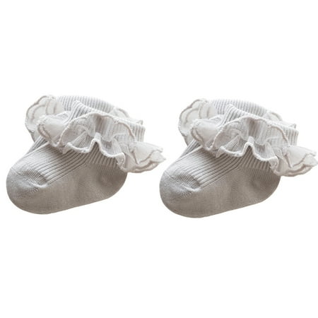 

Baby Socks for Girls Lace Ruffles Toddler Sweet Anti-Skid Socks
