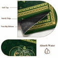 thumbnail image 6 of 5'x7' Area Rugs for Living Room Bedroom, Saint Patrick's Day Washable Rug Carpet Runner Indoor Outdoor, Boho Green Golden Leaves Ethnic Motifs Non Slip Floor Mats Area Rug for Kitchen, Nursery, 6 of 8
