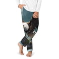 thumbnail image 2 of Pofeuu Forest River Bald Eagle Print Teenagers' Pajama Pants, Soft Lounge Pajama Pants with big pockets for Men Plaid Pj Bottoms-Small, 2 of 6