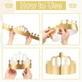 thumbnail image 4 of Uxcell 12 Pcs Paper Crowns Gold Foil Crown for Birthday Party,Circle Style, 4 of 6