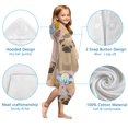 thumbnail image 7 of Bulldog Dog and Flower Florals Hooded Bath Towel，50"x30" for Ages 3 To 12 Kids, Quick Dry Lightweight Soft Microfiber Hood Beach Towel Cover Up for Kids, 7 of 7