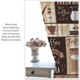thumbnail image 5 of Vintage Coffee Kitchen Curtains Rustic Farmhouse Coffee Cup Brown Modern Abstract Art Bedroom Living Room Bathroom Blackout Rod Pocket Decoration Window Drapes 2 Panels W42xL54in, 5 of 6