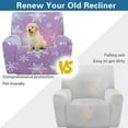 thumbnail image 4 of Kuiaobaty Snowflake Pattern Reclining Slipcover with Elastic Bottom Breathable Recliner Couch Cover Soft Recliner Chair Cover Large Reclining Sofa Slipcover for Pets, 4 of 8