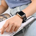 thumbnail image 7 of TOYOUTHS 3 Packs Apple Watch Band Scrunchies 38mm Cloth Soft Pattern Printed Fabric Wristband Women IWatch Elastic Scrunchy Bands 40mm 41mm Series SE 7 6 5 4 3 2 1, S/M, 7 of 7