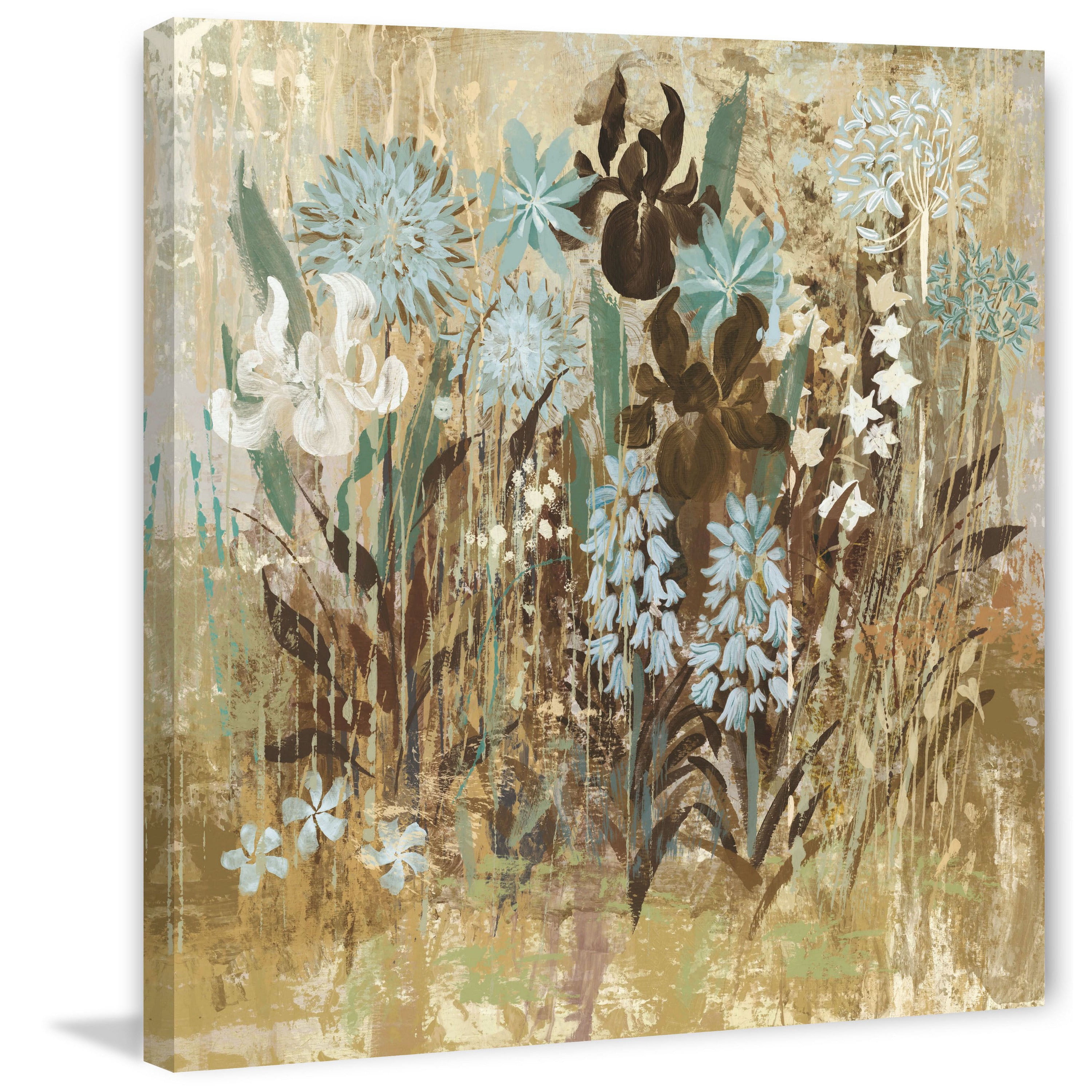 Marmont Hill "Floral Frenzy Blue III" Painting Print on Canvas