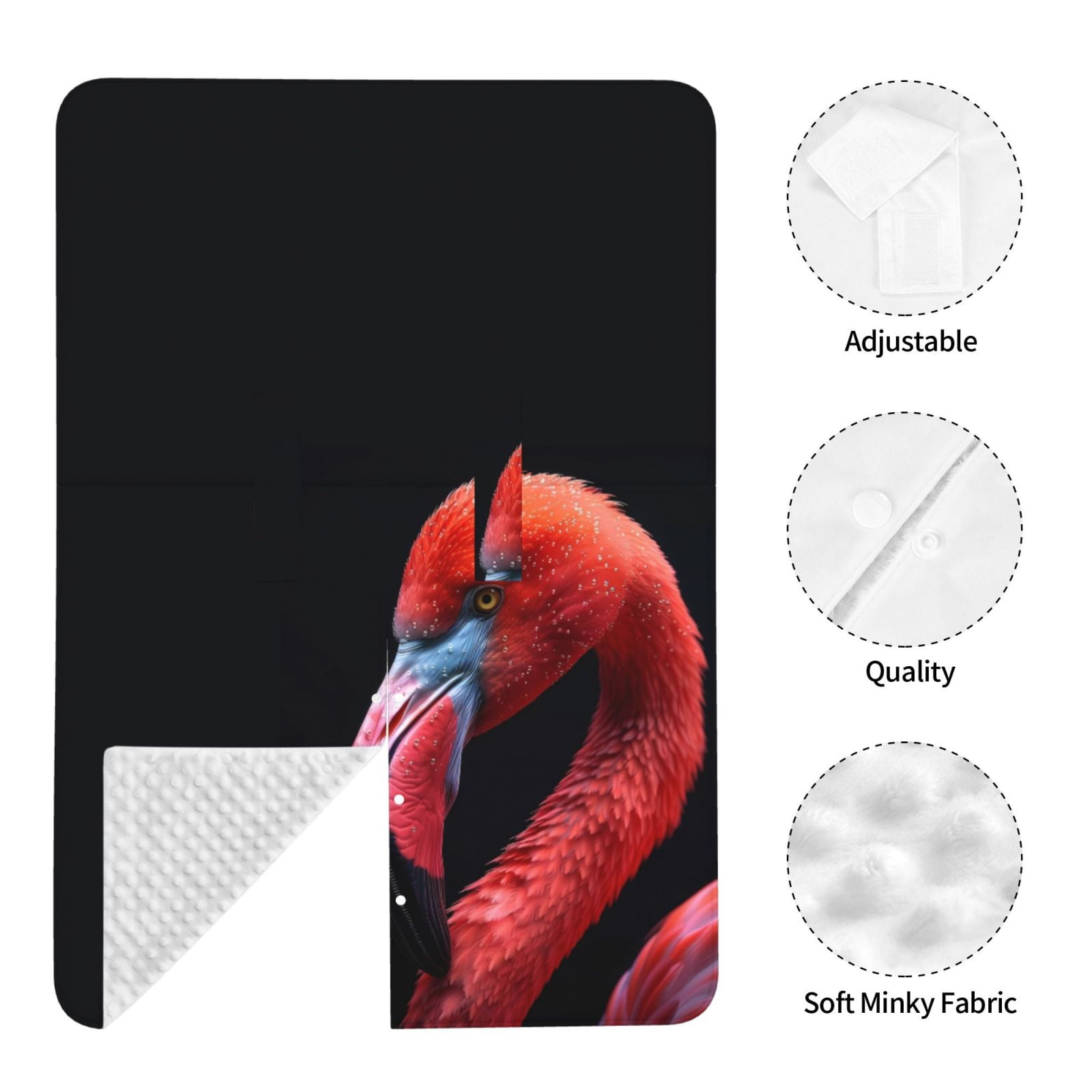 Car Seat Cover Baby - Closeup Red Flamingo Portrait Breathable Infant Car Seat Cover for Baby Carseat, Lightweight Comfort Baby Essentials Must Haves Newborn Stuff for Girl Boy