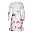 thumbnail image 5 of Vestido de jersey con cuello en V y manga larga estampado a la moda para mujer Fridja  yut4412, 5 of 5