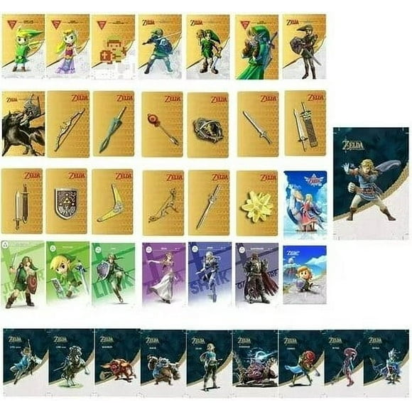 38 Pcs Zelda Amiibo NFC Cards, Zelda & Loftwing NFC Tags Amiibo Card Compatible with Amibo Legend of Tears of the Kingdom