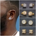 thumbnail image 5 of Gift Piercing Trendy Men & Women Stud Earrings Rock Hip-Hop for Men Earrings Cubic Zirconia Earrings 29, 5 of 8
