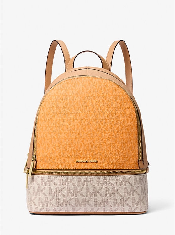 Michael Kors Rhea Medium Color-Block Signature Logo Backpack  display picture 1