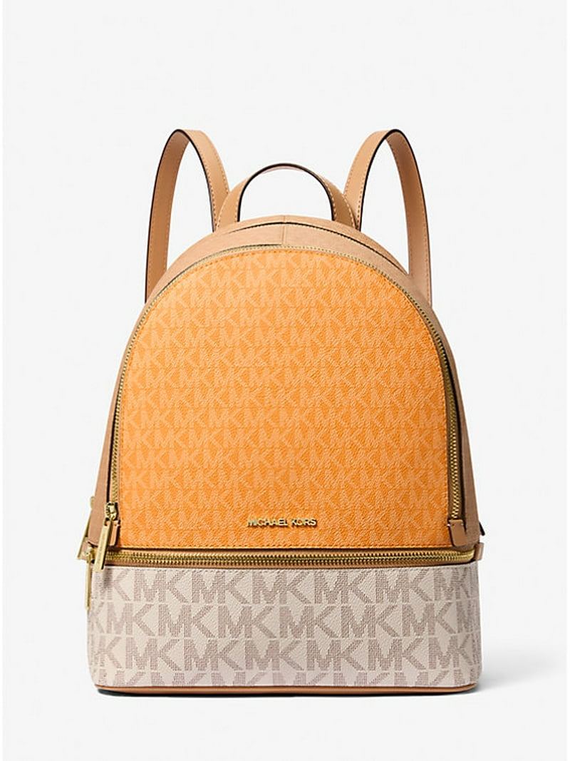 Michael Kors Rhea Medium Color-Block Signature Logo Backpack-Pop