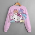 thumbnail image 2 of Nouvel Automne et Hiver Décontracté Hello Kitty Vêtements pour Enfants Imprimé Filles Chandail à Capuchon Court Confortable et Mignon Haut HOEMLIN, 2 of 7