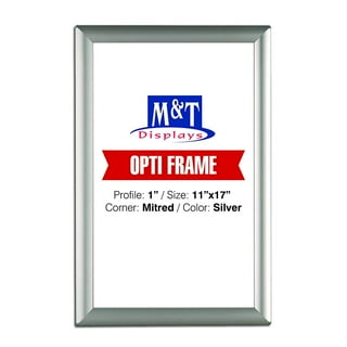 SECO Snap Frame Front Load Easy Open Poster Frame 11 X 17-Inch, Silver  Anodized Frame (Sn1117)