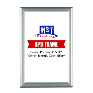 Displays2go Wall Mount Sign Holders for 8.5 x 11 Prints, Includes Adhesive Tape for Positioning in Portrait or Landscape, Easy-Insert Slide-In