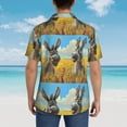 thumbnail image 4 of Logiee Funny Countryside Donkey Print Mens Hawaiian Shirts,Loose-Fit Short Sleeve Button Down Tropical Aloha Beach Shirt,Summer Vacation Wedding Tops,3X-Large, 4 of 7