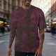thumbnail image 1 of Ceisia Men's Casual Solid Color T-shirt High Elastic Loose Fit Short Sleeve Round Neck All Season Sport Tee Tops Wine XL Gifts, 1 of 6