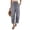 Gray -CX24, variant on Capri Pants for Women Linen Casual High Smocked Waist Drawstring Boho Slacks Travel Vacation Lounge Pants with Pockets Watermelon Red XL