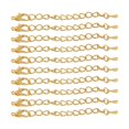 thumbnail image 2 of veasfak 10 Pieces Extender Chain Necklace for Jewelry Making with Lobster Clasps Holiday Golden, 2 of 8