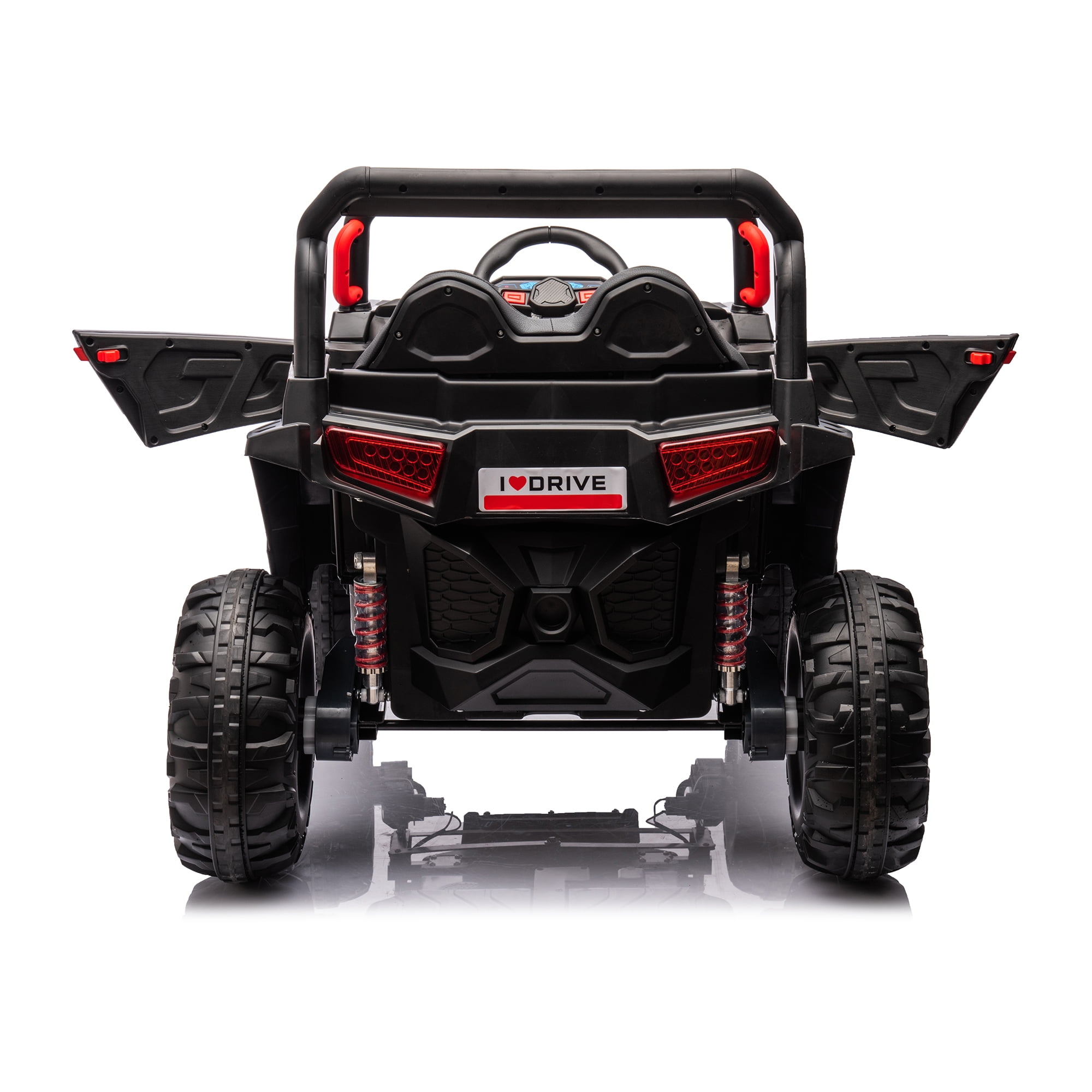 CIPACHO 12V Kids Ride On Truck with Remote Control, Electric Buggy Car Toys Off-Road UTV Vehicle, 4 Shock Absorbers, Black