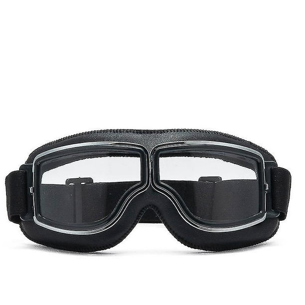 Vintage Motorcycle Goggles Foldable Aviator Eye Glasses With Antifog Lenses  Adjustable Strap 
