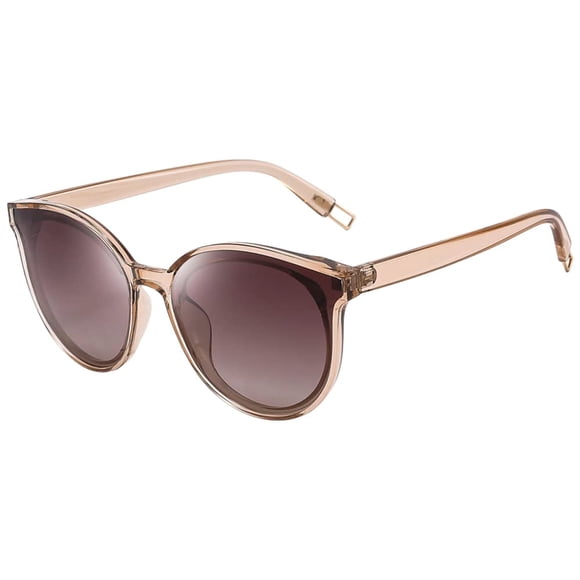 Gafas de sol Dollger polarizadas extragrandes estilo ojo de gato marrón para mujer y hombre