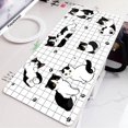 thumbnail image 3 of Alfombrilla grande para ratón de ordenador de gato blanco, tamaño 80x30cm, 100x50cm, alfombrilla para teclado de escritorio de ordenador portátil, alfombrilla para mesa para jugar a juegos, 3 of 5