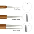 thumbnail image 6 of 5Pcs DIY Crochet Needle Hook Bamboo Handle Dread Knit Hair Making Braiding Tool, 6 of 10