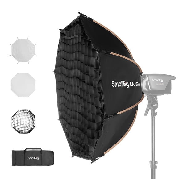 Softbox SMALLRIG LA-O90 octágono de liberación rápida para montura Bowens