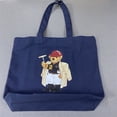 thumbnail image 2 of Bolso de compras con estampado de dibujos animados populares de Letian con espejo cruzado y oso, bolso de hombro, bolso de lona portátil, 2 of 6