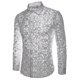 thumbnail image 1 of Camisas con botones de rejilla para hombre, camisas transparentes de encaje transparente-AM, 1 of 5