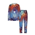 thumbnail image 3 of Womens Lounge Sets 2 Piece Pajamas Outfits Long Sleeve Casual Sweatsuits, Magic Circle With Zodiacs Sign, 3 of 6