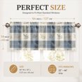 thumbnail image 3 of SPXUBZ Blue Floral Plaid Window Valance Curtain Botanical Pattern Rod Pocket Short Curtain for Bedroom Kitchen Living Room Decor, 3 of 5
